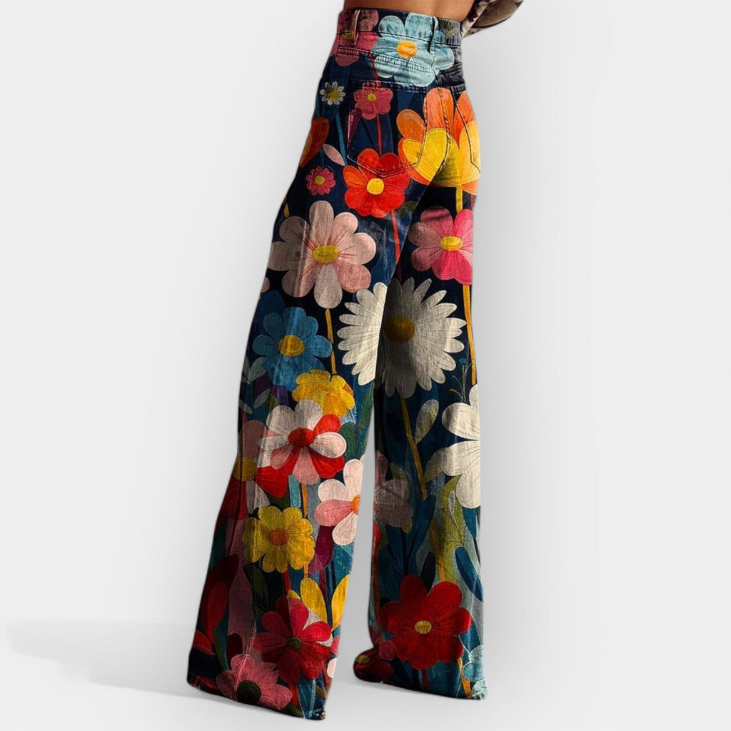 Karina | Floral Flared Trousers