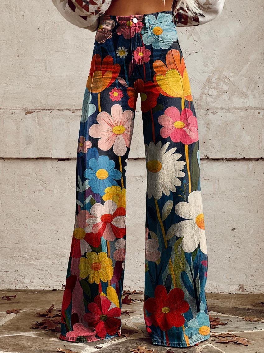 Léna – Printed Floral Trousers