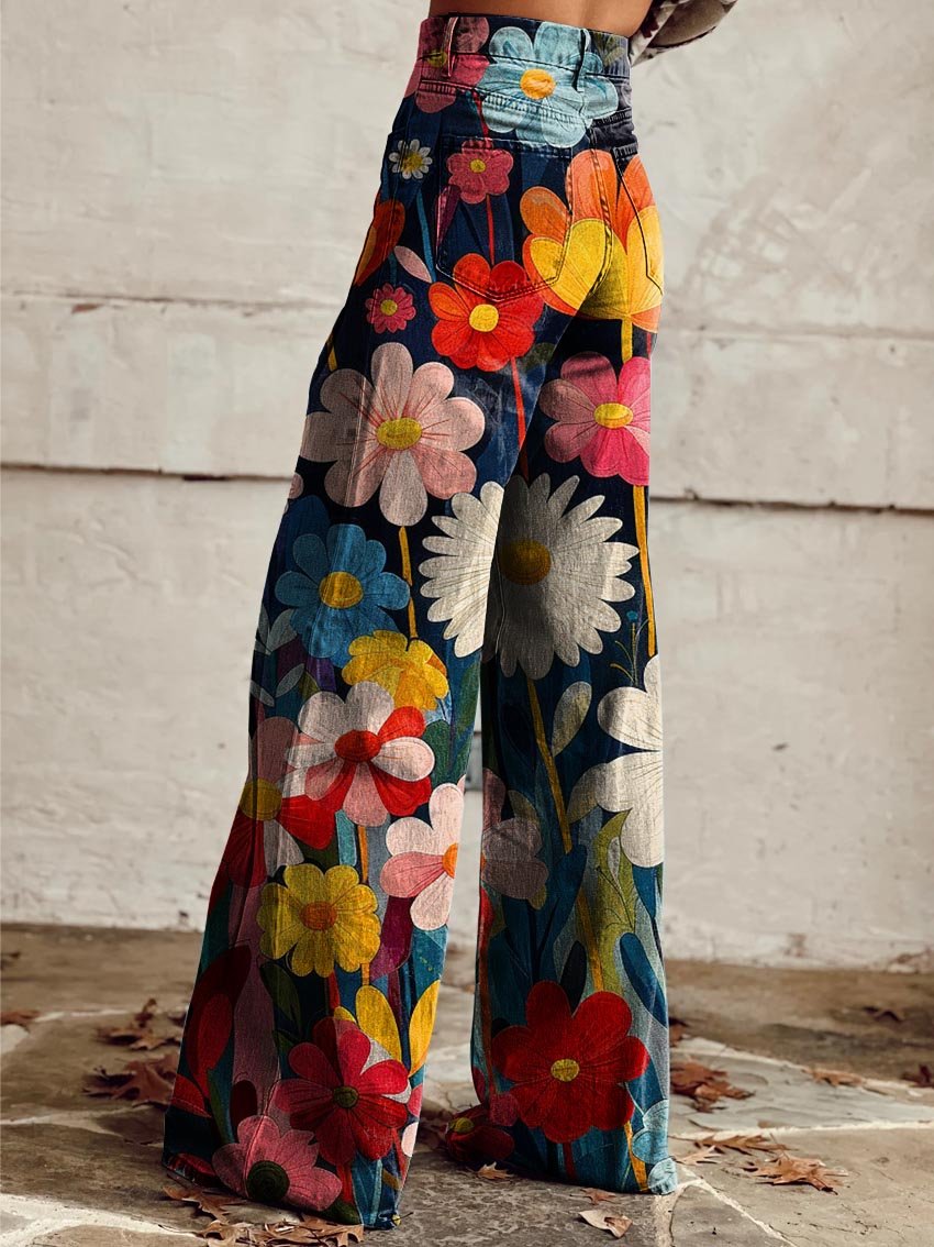Léna – Printed Floral Trousers