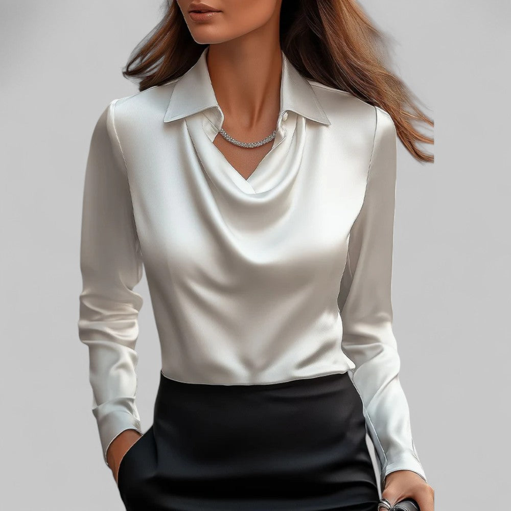 Theresa | Elegant Satin Blouse for Women