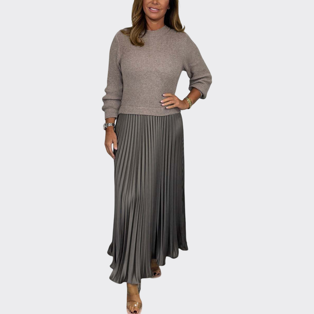 Liza | Pullover and Pleated Dress Set