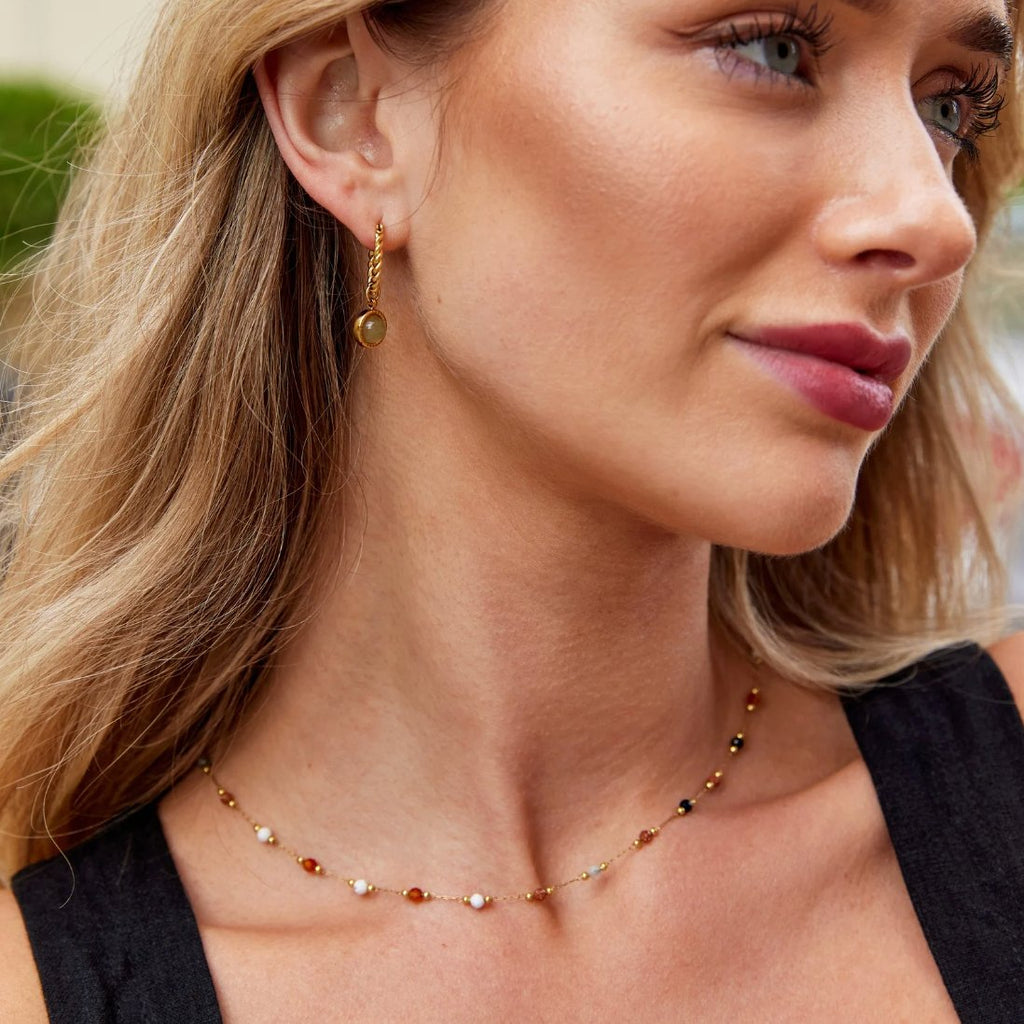 Minimalist Necklace with Stone