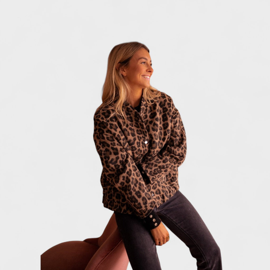 Pink | Trendy leopard print jacket