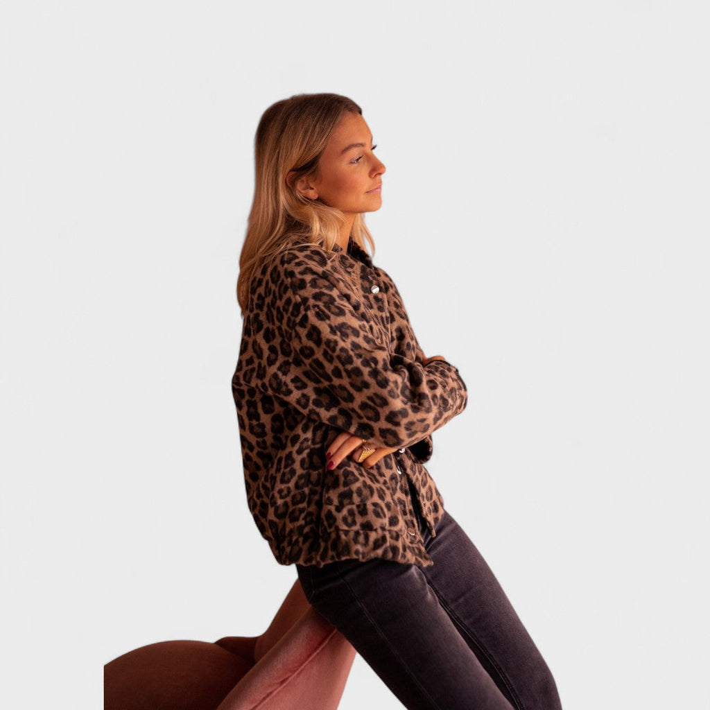 Pink | Trendy leopard print jacket