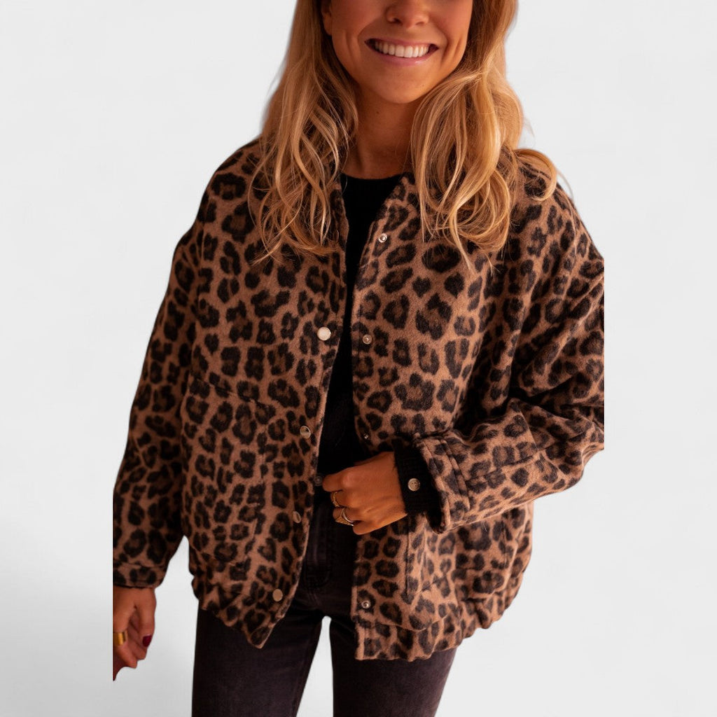 Pink | Trendy leopard print jacket