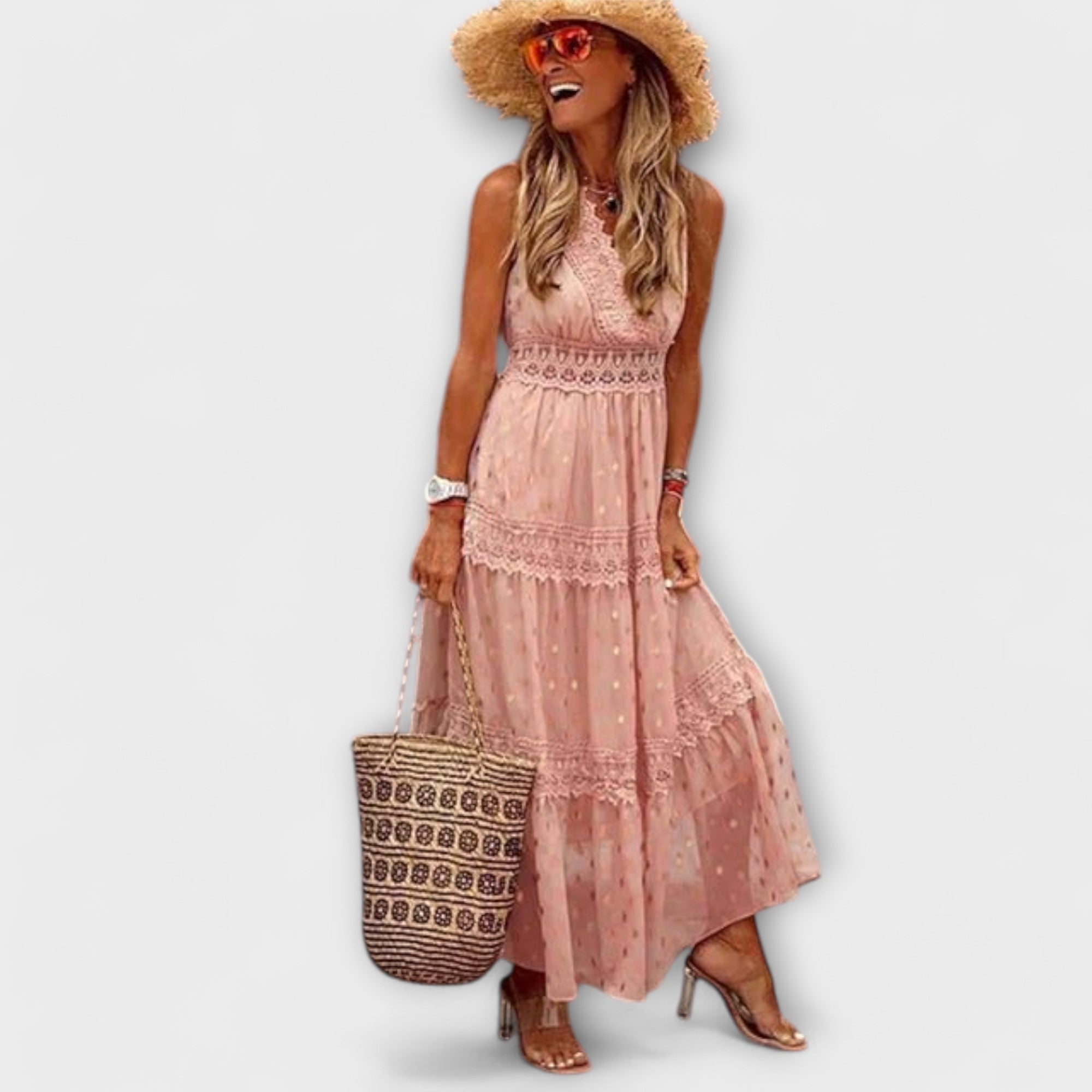 Lola | Boho Lace Maxi Dress