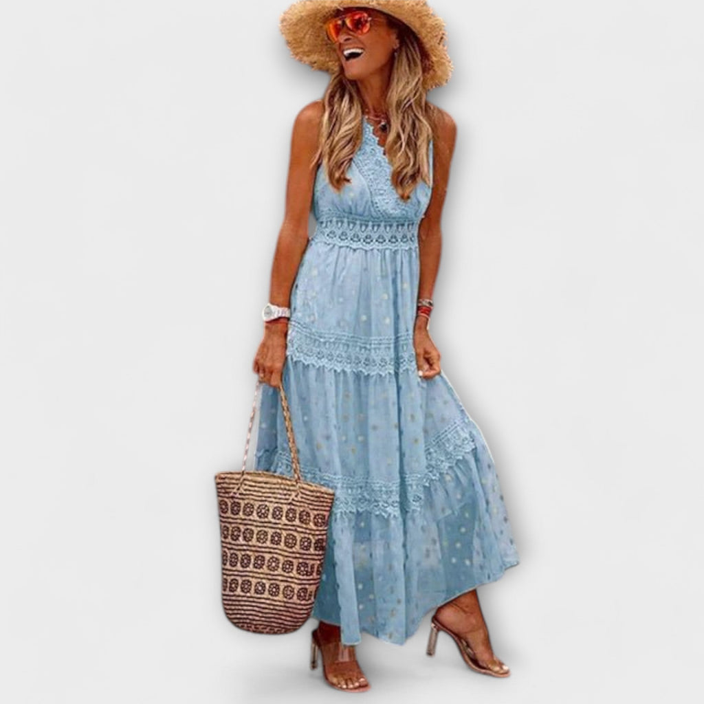 Lola | Boho Lace Maxi Dress