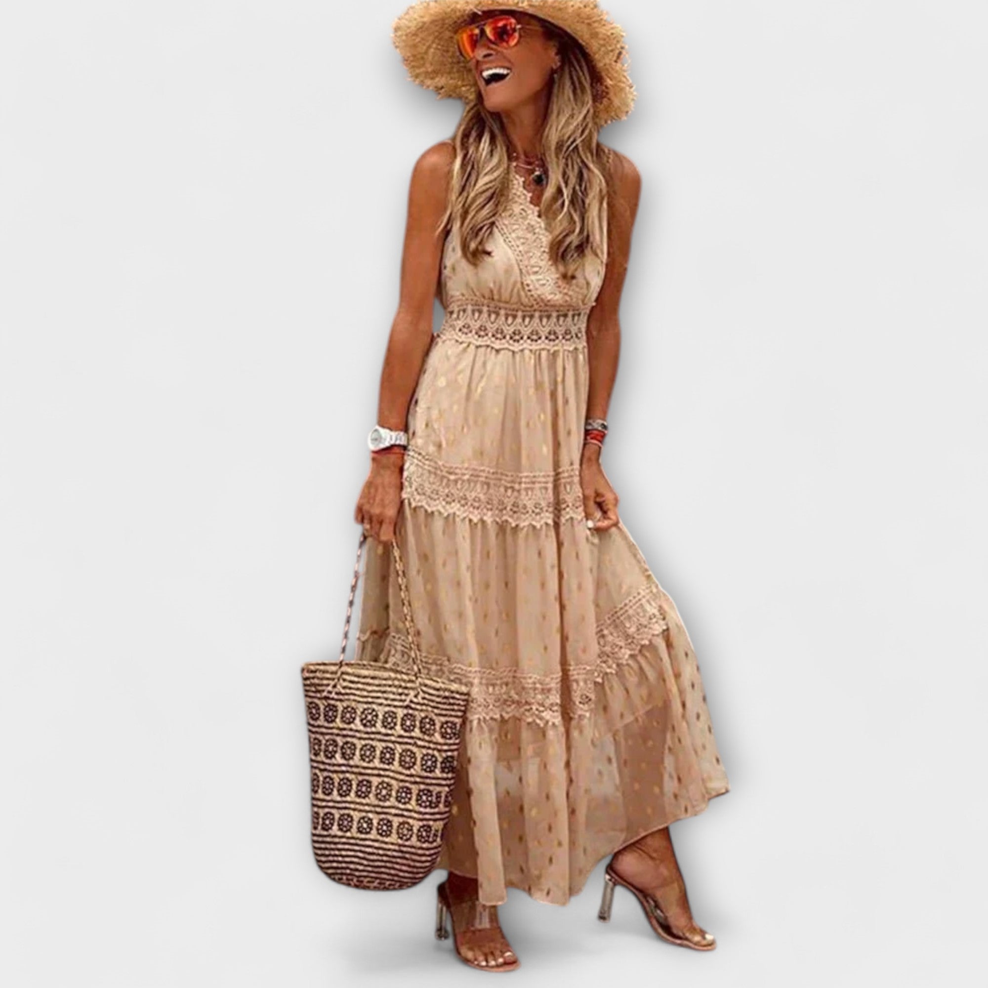 Lola | Boho Lace Maxi Dress