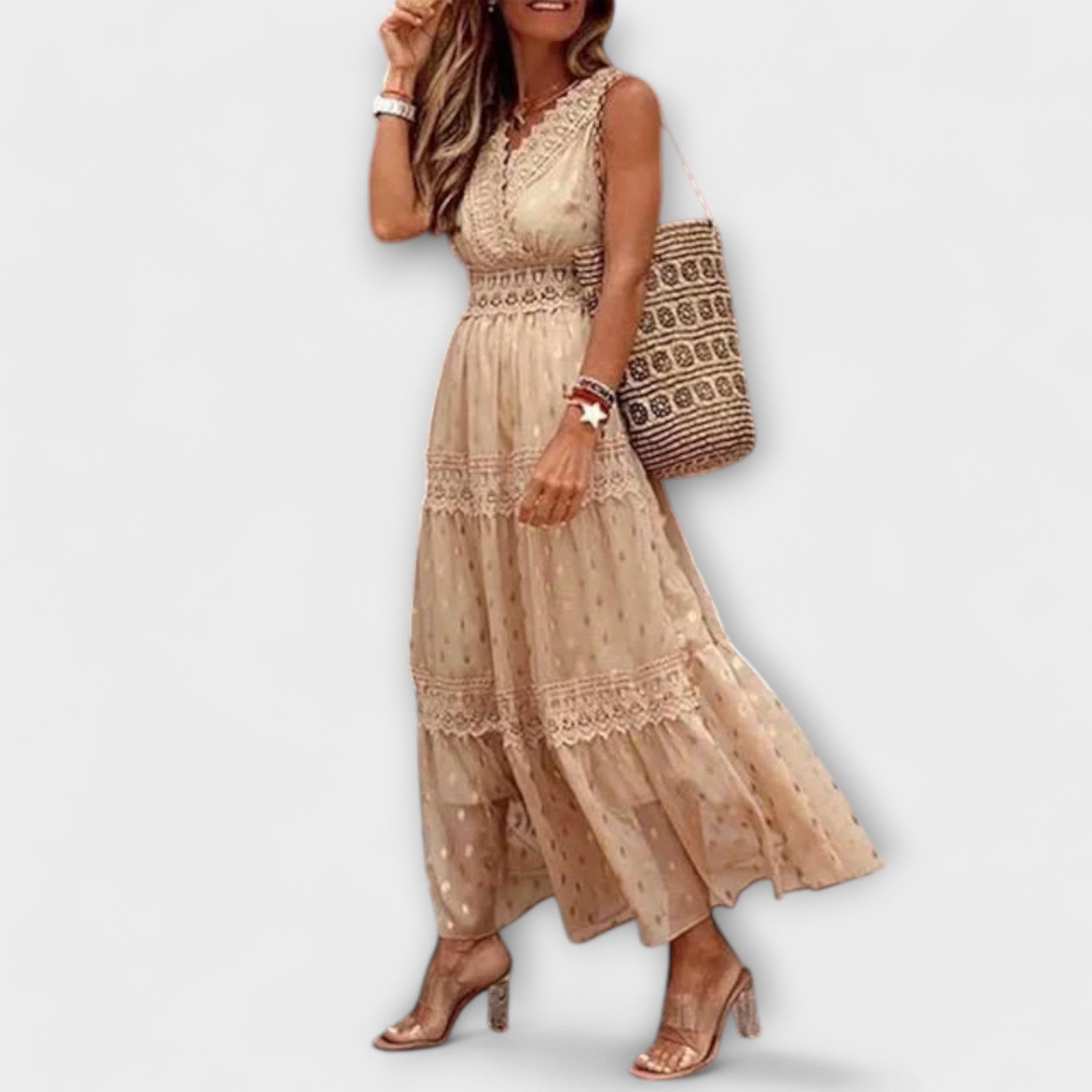 Lola | Boho Lace Maxi Dress