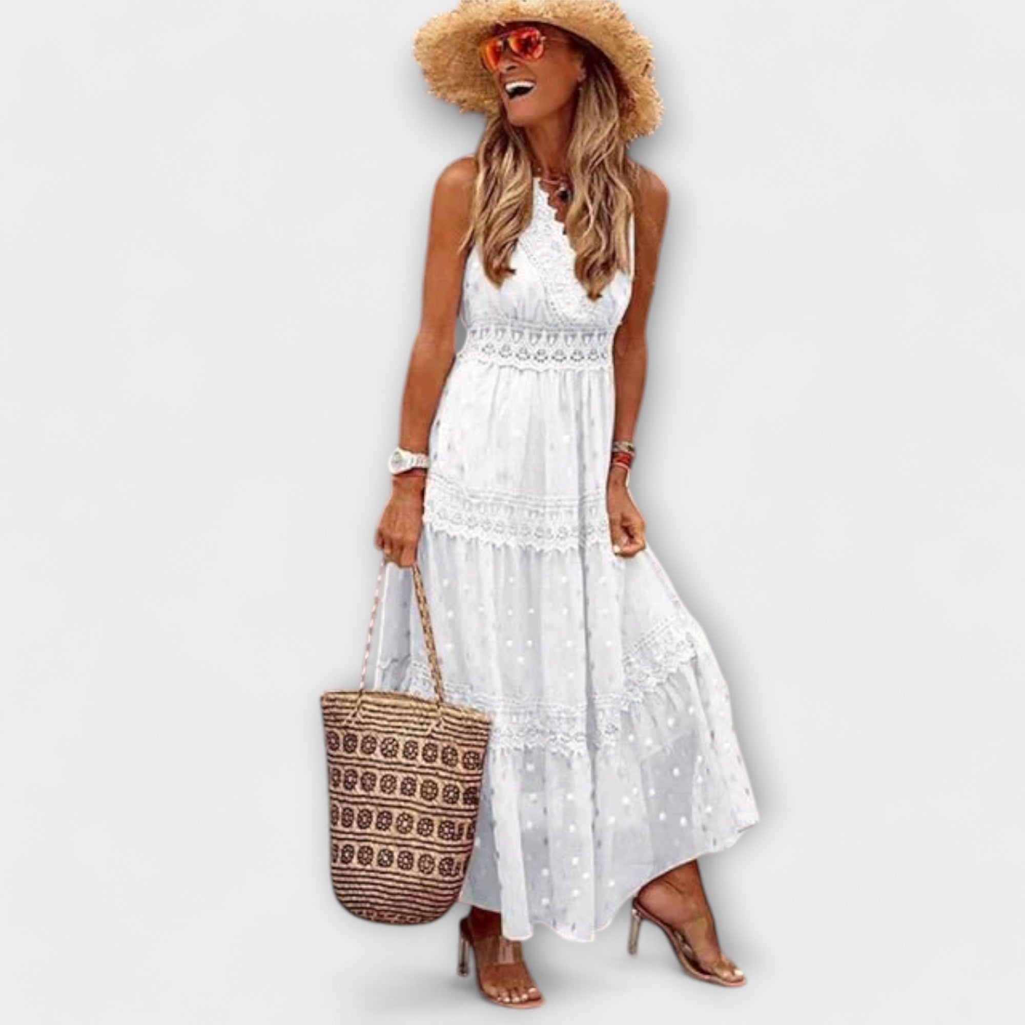 Lola | Boho Lace Maxi Dress