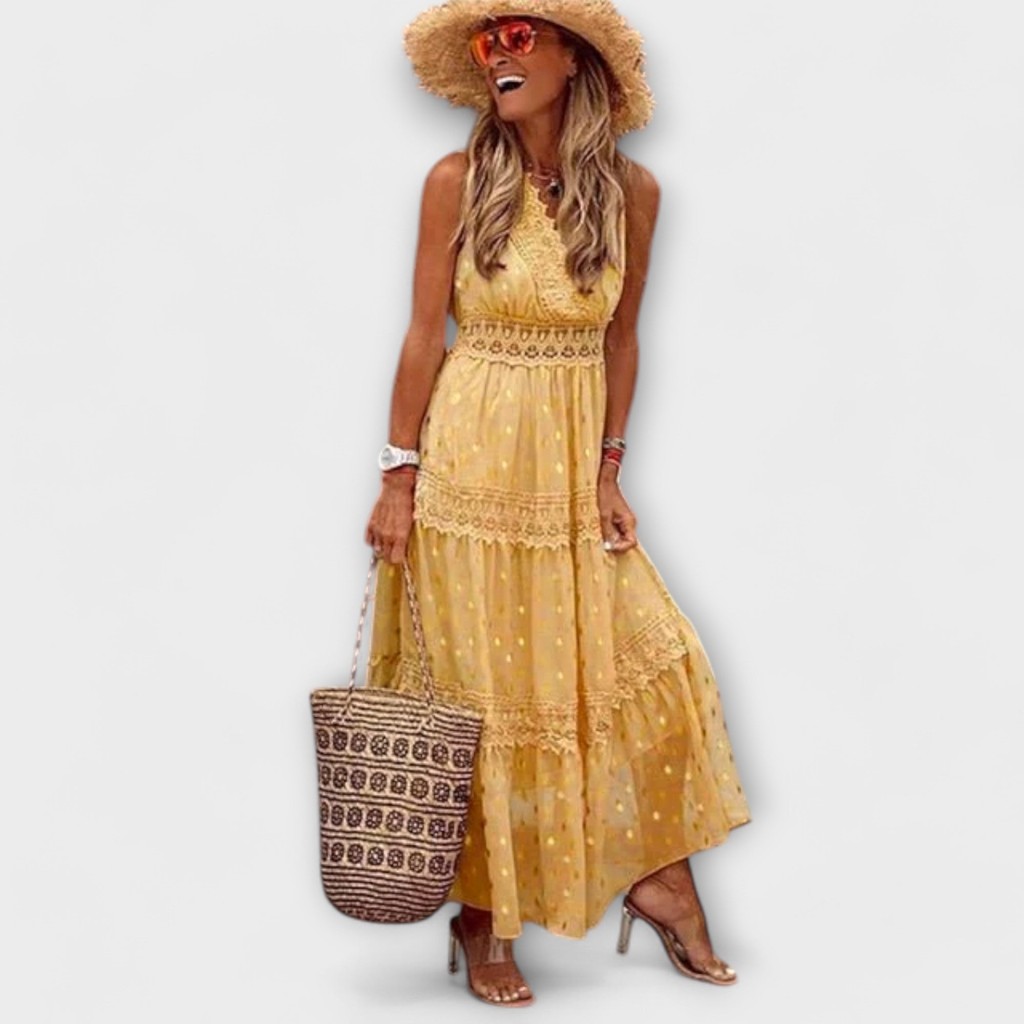 Lola | Boho Lace Maxi Dress