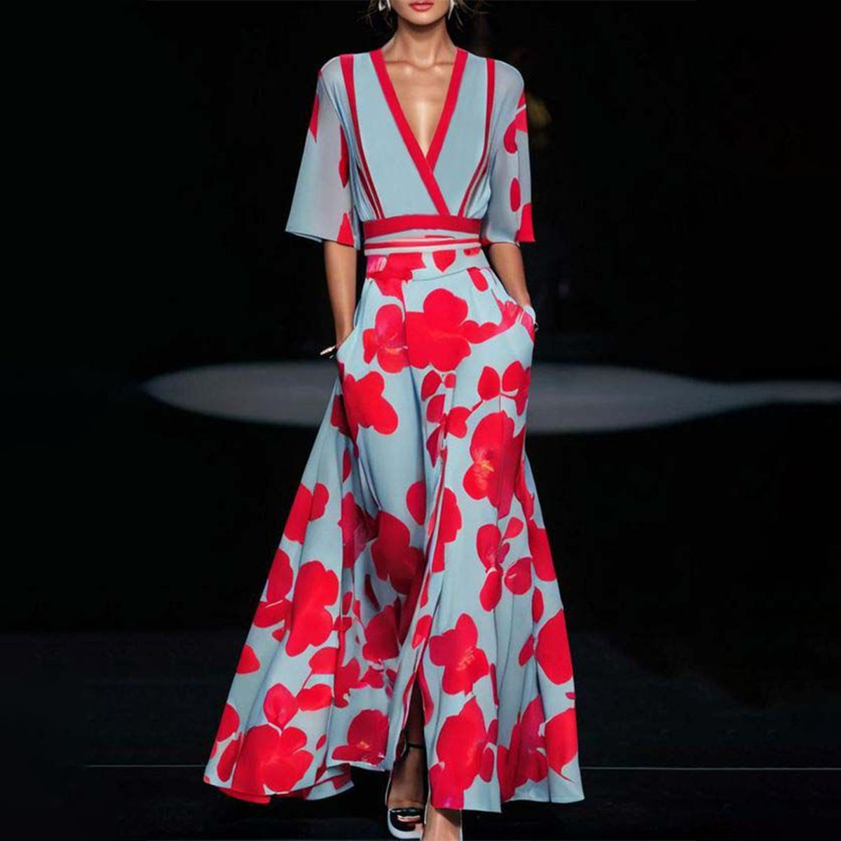 Mila | Soft V-Neck Maxi Dress