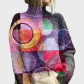 Eleri | Knitted High Neck Top with Unique Pattern
