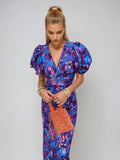 Noor | Midi Dress with Puff Sleeves