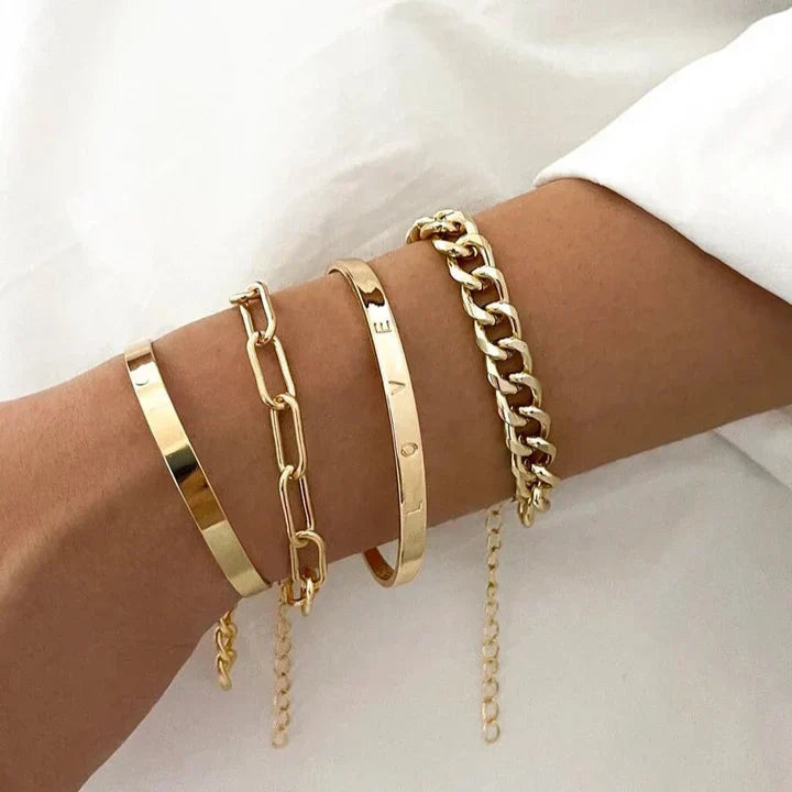 Élan Mercer Bracelet Set in White Gold