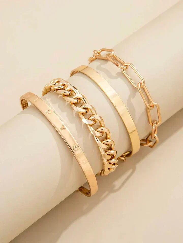 Élan Mercer Bracelet Set in White Gold