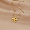 Elegant Necklace with Gold Flower