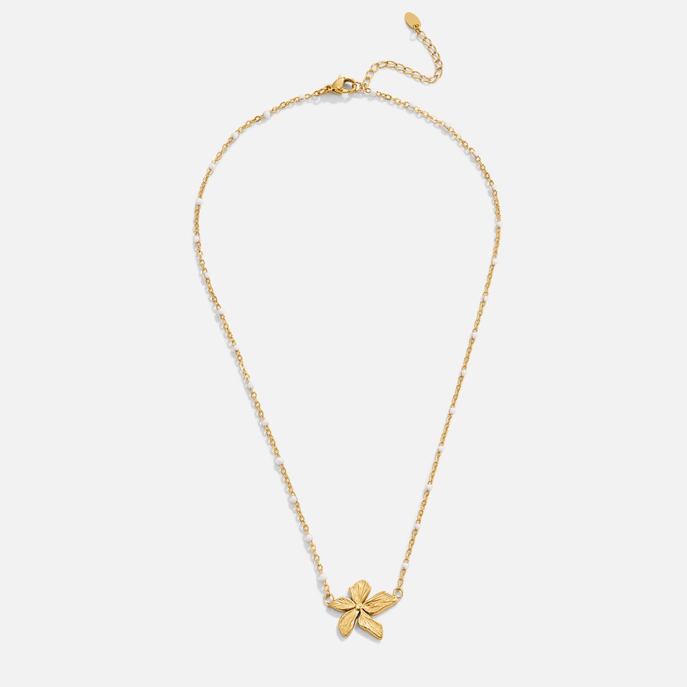 Elegant Necklace with Gold Flower