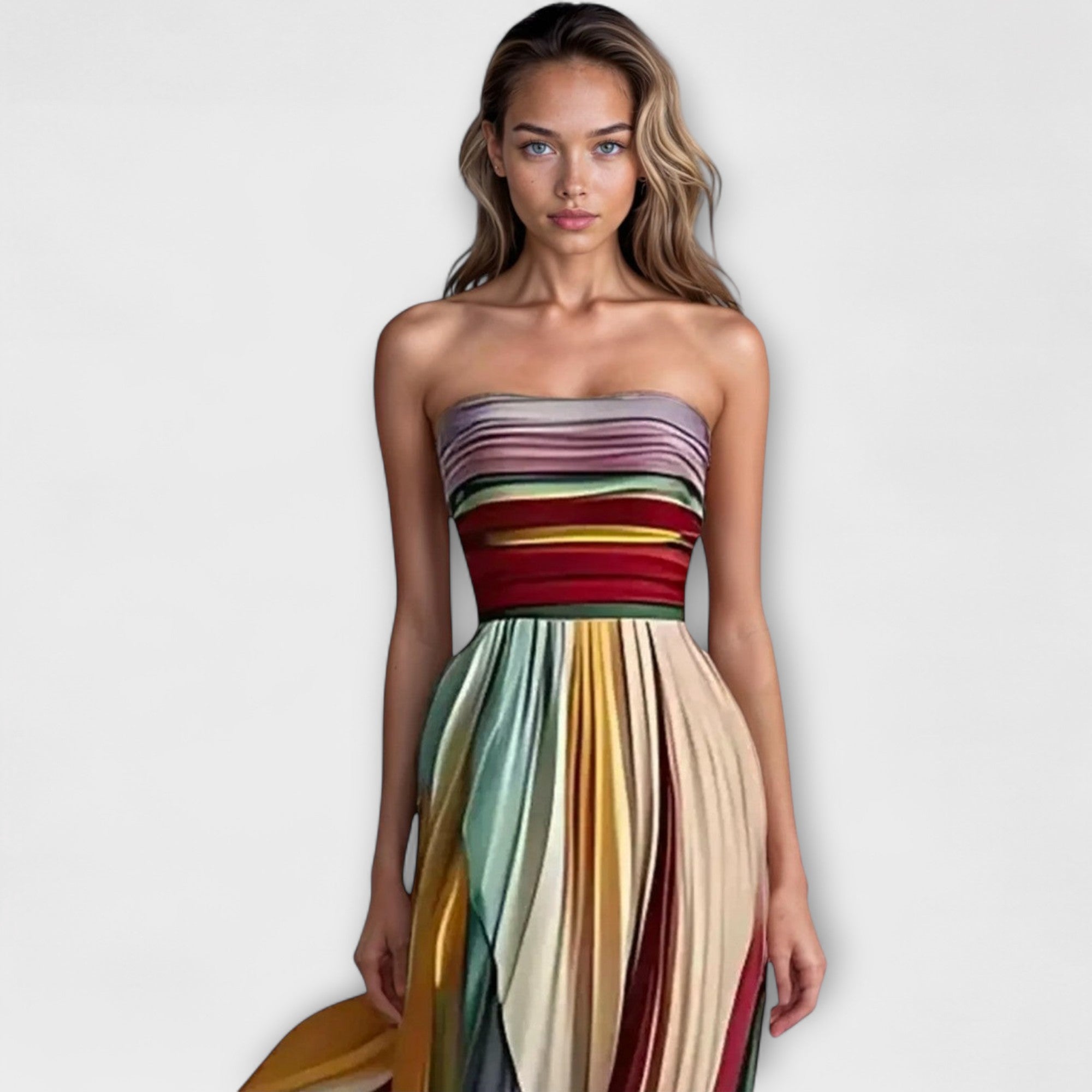 Ayla | Colourful Black Summer Dress